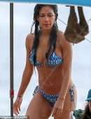 Nicole Scherzinger in Bikini at a Beach in Hawaii