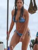 Nicole Scherzinger in Bikini at a Beach in Hawaii