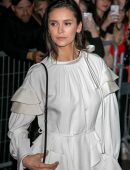 Nina Dobrev Outside the Louis Vuitton Show at Paris Fashion Week