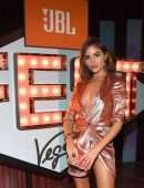Olivia Culpo in Silver Dress Hosts JBL Fest 2018 in Las Vegas