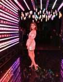 Olivia Culpo in Silver Dress Hosts JBL Fest 2018 in Las Vegas