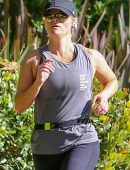 Reese Witherspoon Leaving Tender Greens in Westwood and Jogging in Santa Monica