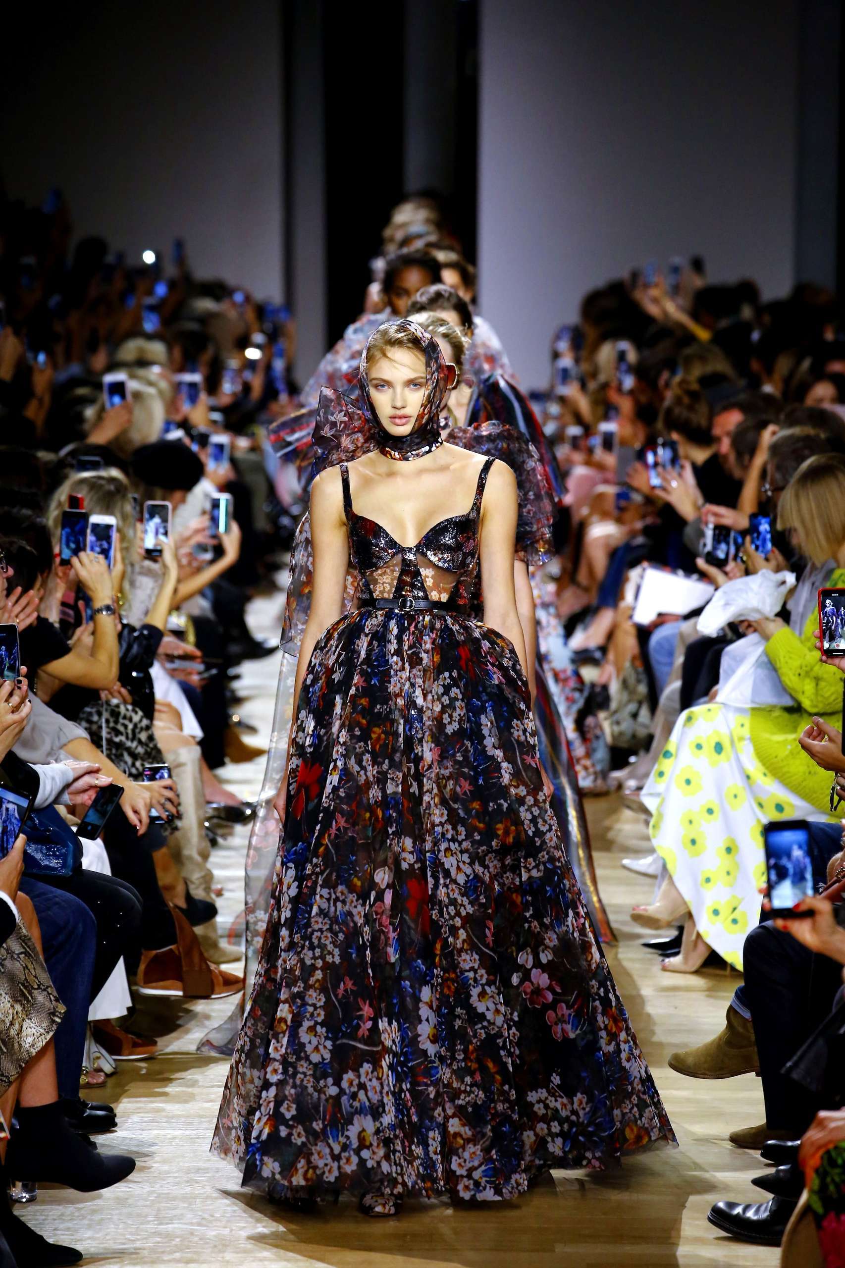 Romee Strijd at Elie Saab Show Runway Spring Summer 2019 at Paris Fashion Week
