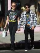 Sophie Turner in Black Jeans Out in West Hollywood