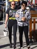 Sophie Turner in Black Jeans Out in West Hollywood