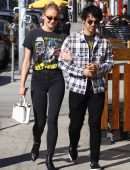 Sophie Turner in Black Jeans Out in West Hollywood
