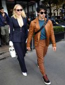 Sophie Turner Cleavage, Out and About in Paris