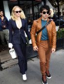 Sophie Turner Cleavage, Out and About in Paris