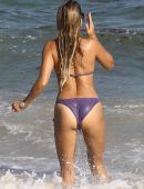 Sylvie Meis in Bikini on the Beach in Miami