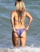 Sylvie Meis in Bikini on the Beach in Miami