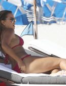 Sylvie Meis in Bikini on the Beach in Miami