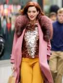 Anne Hathaway Out and About in NYC