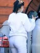 Ariel Winter Booty in White Torn Jeans in Studio City