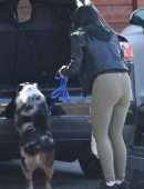 Ariel Winter taking her Dog to the Vet in Sherman Oaks