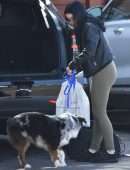 Ariel Winter taking her Dog to the Vet in Sherman Oaks
