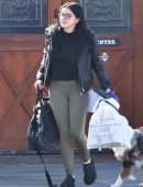 Ariel Winter taking her Dog to the Vet in Sherman Oaks