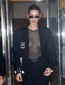 Bella Hadid Braless, Out in New York
