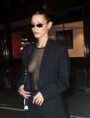 Bella Hadid Braless, Out in New York
