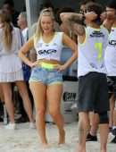 Camille Kostek – Sports Illustrated Swimsuit Celebrity Beach Soccer Match in Miami