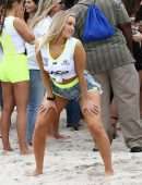 Camille Kostek – Sports Illustrated Swimsuit Celebrity Beach Soccer Match in Miami