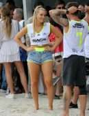 Camille Kostek – Sports Illustrated Swimsuit Celebrity Beach Soccer Match in Miami