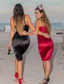 Claudia Romani and Lauren Francesca Out and About in Miami