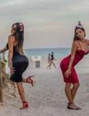 Claudia Romani and Lauren Francesca Out and About in Miami