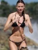 Elsa Hosk and Martha Hunt in Bikini at Beach in Tulum