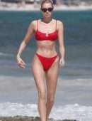 Elsa Hosk and Martha Hunt in Bikini at Beach in Tulum