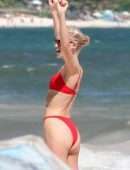 Elsa Hosk and Martha Hunt in Bikini at Beach in Tulum