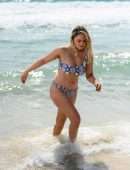 Emily Atack for Photoshoot on the Beach at Surfers Paradise in Queensland