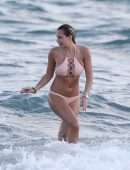 Francesca Brambilla in Pink Bikini at Miami Beach