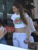 Gigi Hadid in Maroon Bikini on a Yacht in Miami