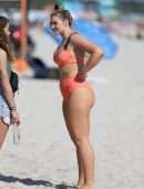 Iskra Lawrence in Swimsuit at Miami Beach Photoshoot for Aerie