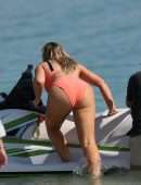 Iskra Lawrence in Swimsuit at Miami Beach Photoshoot for Aerie