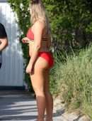 Iskra Lawrence in Swimsuit at Miami Beach Photoshoot for Aerie