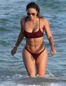 Jessica Ledon in Black Bikini on Miami Beach