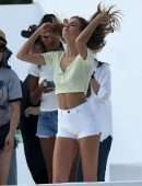 Josephine Skriver and Jasmine Tookes at Victoria's Secret Photoshoot in Miami