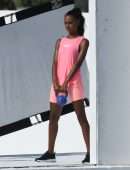 Josephine Skriver and Jasmine Tookes at Victoria's Secret Photoshoot in Miami