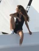 Josephine Skriver and Jasmine Tookes at Victoria's Secret Photoshoot in Miami