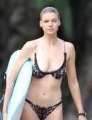 Kelly Rohrbach in Bikini and Swimsuit Surfing in Hawaii