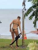 Kelly Rohrbach in Bikini and Swimsuit Surfing in Hawaii