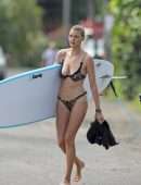 Kelly Rohrbach in Bikini and Swimsuit Surfing in Hawaii
