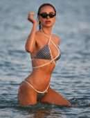 Kimberley Garner in Bikini at the Beach in Miami