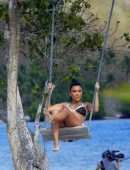 Kourtney Kardashian Booty in Bikini on the Beach in Bali