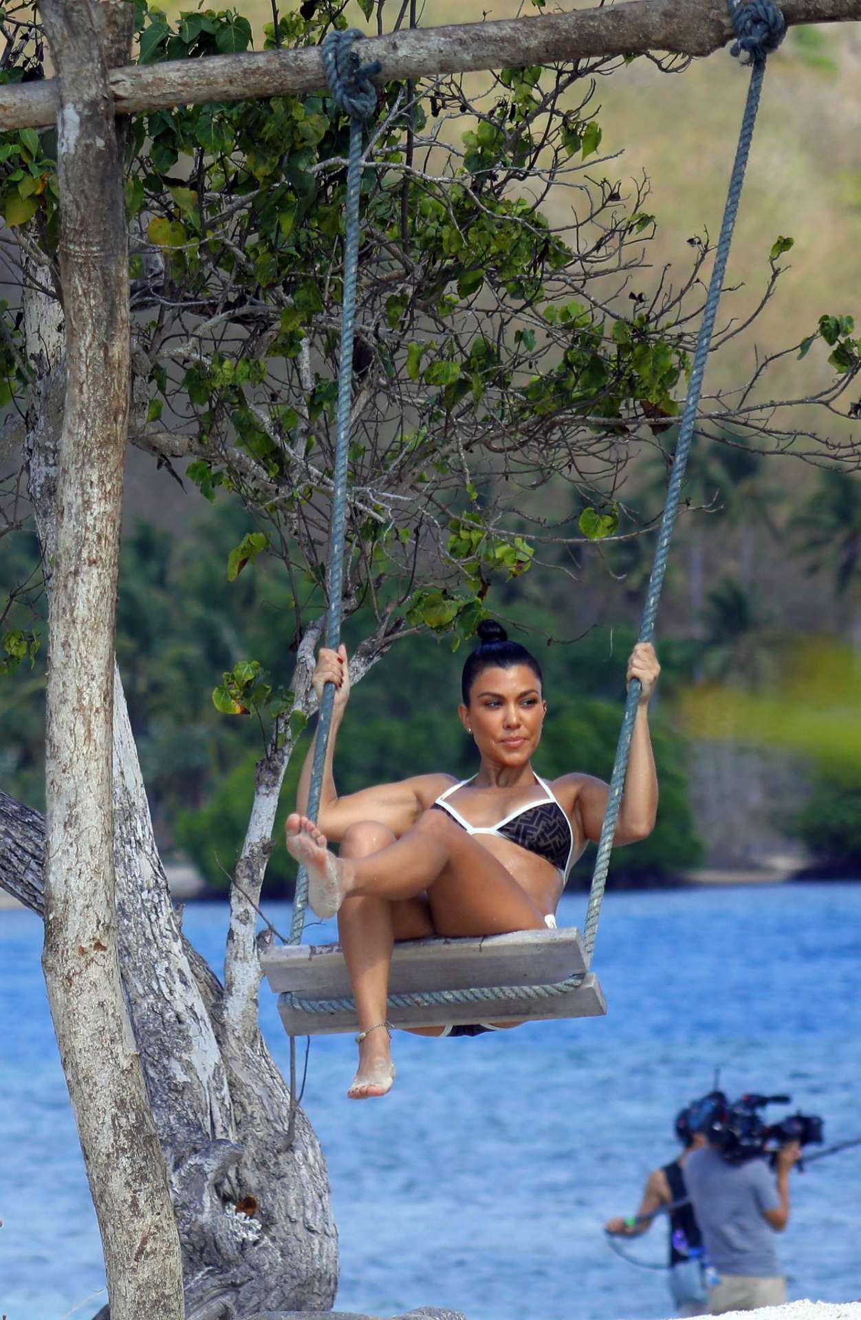 Kourtney Kardashian Booty in Bikini on the Beach in Bali