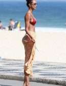 Lais Ribeiro on Ipanema Beach in Rio de Janeiro