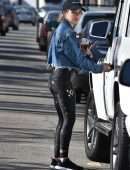 Lucy Hale Outside a Gym in Los Angeles