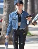 Lucy Hale Outside a Gym in Los Angeles