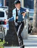 Lucy Hale Outside a Gym in Los Angeles